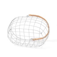 ワイヤーオーバルバスケット シルバー studio CLIP