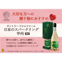サントリー フロムファーム 甲州 白　辛口 750ml カートン入　1セット（2本）　スパークリングワイン　日本ワイン