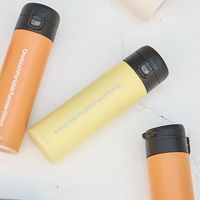 ワンタッチポータブルタンブラー 500ml イエローN LAKOLE/ラコレ