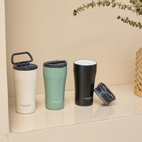 保温保冷 ハンドルセラミックタンブラー ブラック LAKOLE/ラコレ