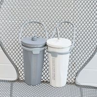 保温保冷 ステンレスストロータンブラー 460ml アイボリー LAKOLE/ラコレ