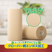 キッチンペーパー ロール エリエール 超吸収キッチンタオル 無漂白 100カット 1パック（4ロール入） 大王製紙