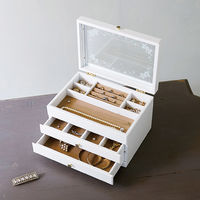 茶谷産業 木製ジュエルケース(ホワイト) 017-810 1個（直送品）