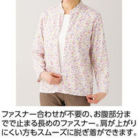 ケアファッション ロングファスナーTシャツ ボルドー LL W0182114713 1着（直送品）