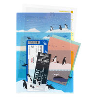 デザインフィル 3ポケットクリアホルダー [A4] 海のいきもの 35668006 1セット(1枚×5)（直送品）