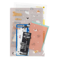 デザインフィル 3ポケットクリアホルダー [A4] イヌ柄A 35667006 1セット(1枚×5)（直送品）