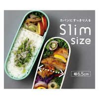 フレッシュランチボックス 600mlミントDJT-601W MNT 1個 食洗機可 電子レンジ可 2段式お弁当箱 スリム サーモス