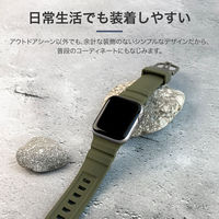 Apple Watch 38/40/41/42mm バンド 「CORVIN」 タフラバーバンド ネイビー（直送品）