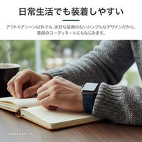 Apple Watch 42(Series 1/2/3)/44/45/46/49mm バンド 「CORVIN」 タフラバーバンド ネイビー（直送品）