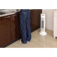 電響社 ZEPEAL 人感センサー付タワーセラミックヒーター WH DTC-L120M-WH 1個（直送品）