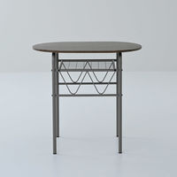 YAMAZEN ダイニング 3点セット テーブル&チェア 収納棚付き 省スペース コンパクト BDS-3(DOK/GG) 1セット（直送品）