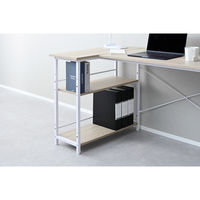 YAMAZEN ラック付きデスク L字デスク コーナーデスク 幅1100×奥行700mm GLJLR1170(AIV/MSW) 1台（直送品）