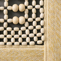 BONFORM サマークッション ウッドビーズ ダブル 450×950mm ベージュ 5468-07BE 1個（直送品）