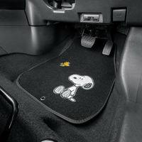 BONFORM カーマット スヌーピープレーン 4点セット ウッドストック1台分 6460-07BK 1個（直送品）