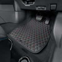 BONFORM カーマット キルトレザーマット ブラック 4点セット ダイヤキルトステッチ1台分 6493-07BK 1個（直送品）