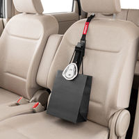 BONFORM 収納 スヌーピーフェイス シートフック ブラック 耐荷重10kg 荷物の転倒防止 7475-65BK 1個（直送品）