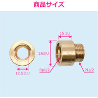 カクダイ 厚口給水ソケット 15ミリ GA-JE041 1個（直送品）