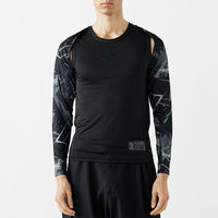 おたふく手袋 BT冷感パワーストレッチ シュラグ(一体型アームカバー) カモフラxブラック Sサイズ JW-636 1枚（直送品）