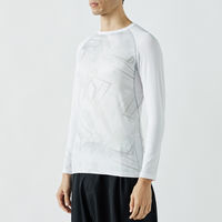 おたふく手袋 BT冷感・消臭パワーストレッチ 長袖クルーネックシャツ カモフラxホワイト Sサイズ JW-623 1枚（直送品）