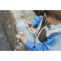 ピーコック魔法瓶 ベビー水筒 食洗機対応 ストローボトル ベルト付き マグ グレー 481620 1個（直送品）