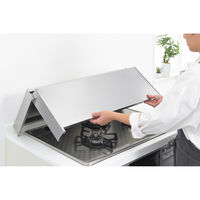 ヨシカワ コンロカバー 折りたたみ式 ステンレス スーパーエンボスコンロカバー 75cm用 482050 1個（直送品）