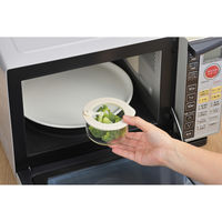 ヨシカワ 保存容器 電子レンジ対応 グラスコンテナ 270ml クリーム 482052 1個（直送品）