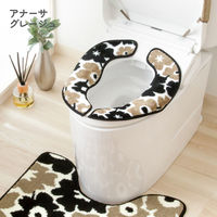 カキウチ 便座カバー フンワリッチ便座マット アナーサ U型 O型 兼用 グレージュ 482435 1個（直送品）