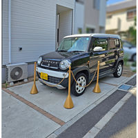 ミツギロン 駐車場スタンド スマートチェーンポール 反射シート巻き ライトゴールド 483059 1個（直送品）