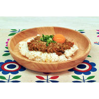 スワンソン商事 ボウル 浅型 ウッドボウル 22.5cm ナチュラル 484284 1個（直送品）