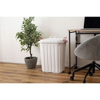 東谷 ゴミ箱 タフカン 60L 大容量 屋外 日本製 耐衝撃 フタ付き 軽い ホワイト 485144 1個（直送品）