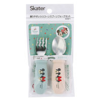 スケーター スプーン フォーク セット ミッキー&ミニー フレンズ 握りやすい シリコン 486877 1個（直送品）