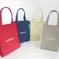 イエロースタジオ ランチバッグ time for LUNCH スクエア保冷バッグ レッド 491057 1個（直送品）