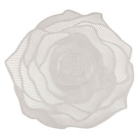 ルークラン ランチョンマット アプリクス フラワーレース シルバー 494743 1個（直送品）