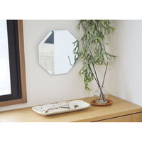 ケーアイジャパン スタンドミラー モーメント 木製スタンド付き 掛け置き兼用 八角形 495432 1個（直送品）