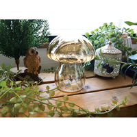 ケーアイジャパン テーブルライト ガラス製 きのこ型 マッシュルームライト ゴールド 495436 1個（直送品）