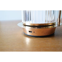 ケーアイジャパン テーブルライト ガラス製 無段階調光 充電式 クラルテ ドーム LEDランタン 495441 1個（直送品）