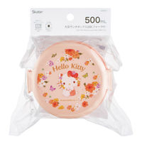 スケーター 弁当箱 500ml 丸型ランチボックス2段 キティパステル水彩花柄 497501 1個（直送品）