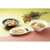 ミタニ 山中 中華皿 石目塗 黒 497559 1個（直送品）