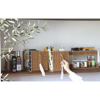 クレエ キッチンストッカー ユティル ハンドル付 ストッカー かご編み 497727 1個（直送品）