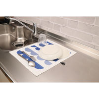 サンベルム 水切りマット 食器乾燥マット 33×40cm 速乾 ブルー 499067 1個（直送品）