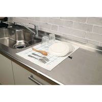 サンベルム 水切りマット 食器乾燥マット 33×50cm 速乾 ライトブルー 499070 1個（直送品）