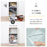 アストロ 衣類用一体型圧縮ボックス 専用圧縮袋 3枚組 623-51 1セット(3枚)（直送品）