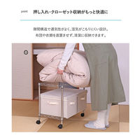 アストロ メタルラック 2段 キャスター付き 91783 515-06 1台（直送品）