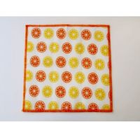 クラシック フルーツふきん　オレンジ 約30×30cm 1枚 小久保工業所