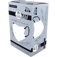 日翔 彩(SAI) シルクフィールマスク個包装 やや大きめホワイト×ブラック 20枚入 4570084521983 1箱（直送品）