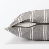 無印良品 綿洗いざらしクッションカバー ４３×４３ｃｍ用 グレーストライプ 良品計画