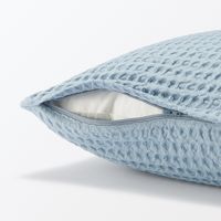 無印良品 インド綿洗いざらしワッフル織クッションカバー ４３×４３ｃｍ用 ライトブルー 良品計画