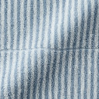 無印良品 ふっくらパイルバスタオル（柄） ６０×１２０ｃｍ ブルーストライプ 良品計画