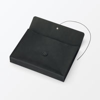 無印良品 ジーンズラベル 書類ケース 玉ひも付き Ａ５用 ダークグレー 良品計画