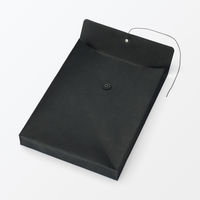 無印良品 ジーンズラベル 書類ケース 玉ひも付き Ａ４用 ダークグレー 良品計画